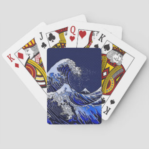 De chroomvezelstijlen van de Great Hokusai Wave Pokerkaarten