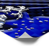 De chroomvezelstijlen van de Great Hokusai Wave Poster (Hoek)