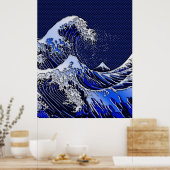 De chroomvezelstijlen van de Great Hokusai Wave Poster (Keuken)