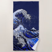 De chroomvezelstijlen van de Great Hokusai Wave Strandlaken (Voorkant)