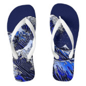 De chroomvezelstijlen van de Great Hokusai Wave Teenslippers (Voetbed)