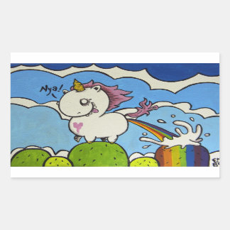 De Chubby Unicorn Rechthoekige Sticker