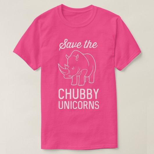 De Chubby Unicorns opslaan 8 T-shirt (Design voorkant)