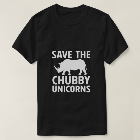 de " chubby unicorns " redden t-shirt (Design voorkant)