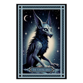 De Chupacabra Tarot Kaart Perfect Poster