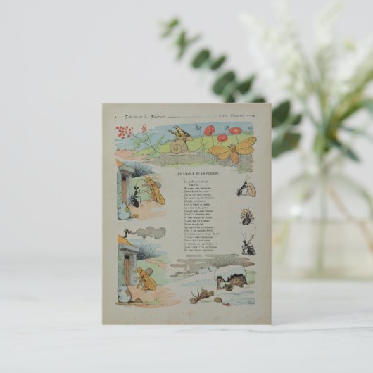 De Cicada en de Ant van de Fables Briefkaart (Staand voorkant)