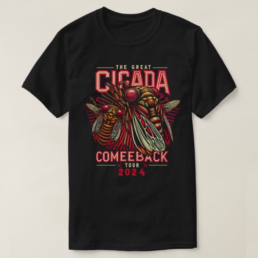 De Cicada Reunion US Tour 2024 Cicada Concert Fes T-shirt (Design voorkant)