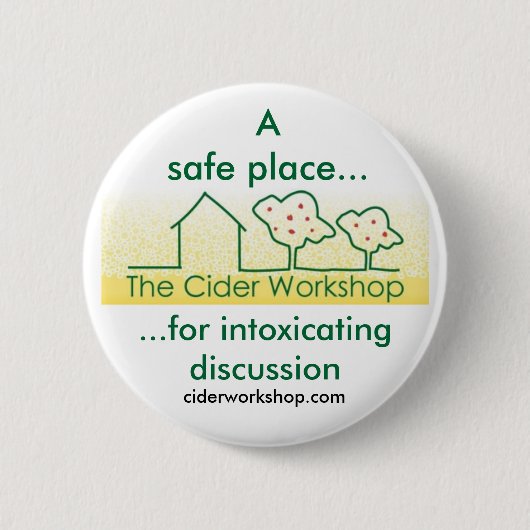 De cider Workshop Button Badge (Voorkant)
