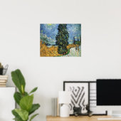 De cipressen van Van Gogh Poster (Thuiskantoor)