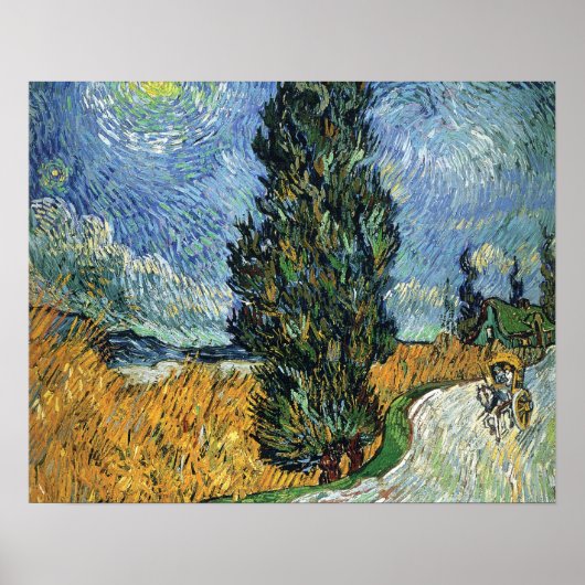 De cipressen van Van Gogh Poster (Voorkant)