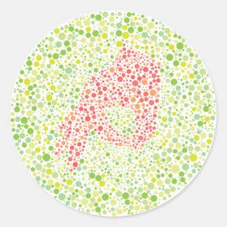 De Circle Game Ishihara Test Ronde Sticker