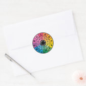 De Circle of Fifths-grafiek Ronde Sticker (Envelop)