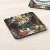 De circulaire, c.1605 (olie op canvas) drankjes onderzetter (Linkerzijde)