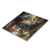 De circulaire, c.1605 (olie op canvas) tegeltje (Zijkant)