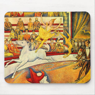 De Circus door Georges Seurat, Vintage Fine Art Muismat
