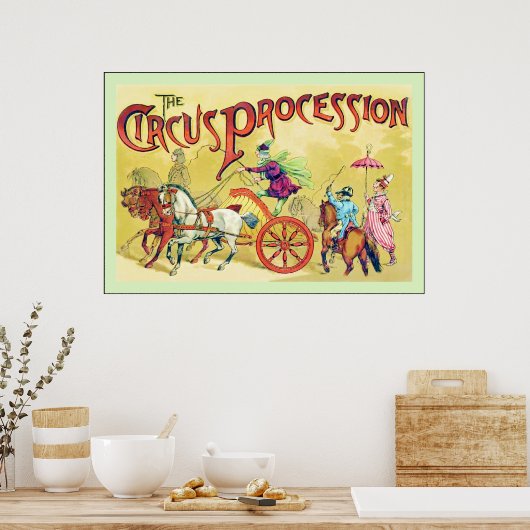 De Circus Processie ~  Circus Poster (Keuken)
