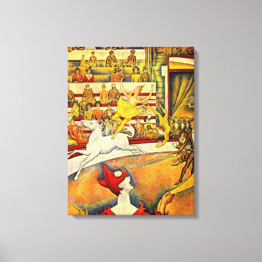 De Circus van Georges Seurat,  Kunst Canvas Afdruk (Voorkant)