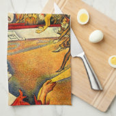 De Circus van Georges Seurat,  Kunst Theedoek (Quarter Fold)