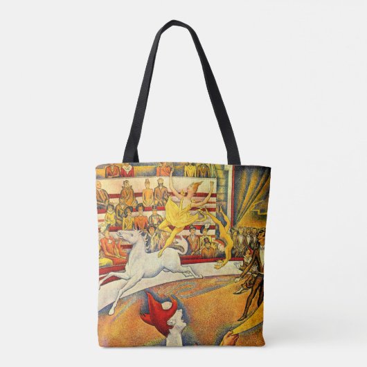 De Circus van Georges Seurat,  Kunst Tote Bag (Achterkant)