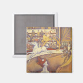 De Circus van Georges Seurat,  Pointillisme Magneet (Voorkant / Achterkant)