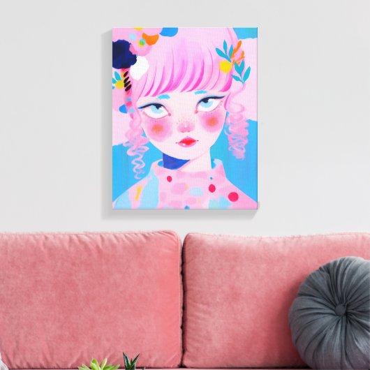 De circusclown canvas afdruk (Insitu (Woonkamer))