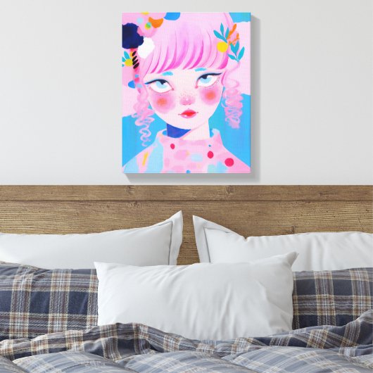 De circusclown canvas afdruk (Insitu (Slaapkamer))