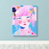 De circusclown canvas afdruk (Insitu (Houten vloer))