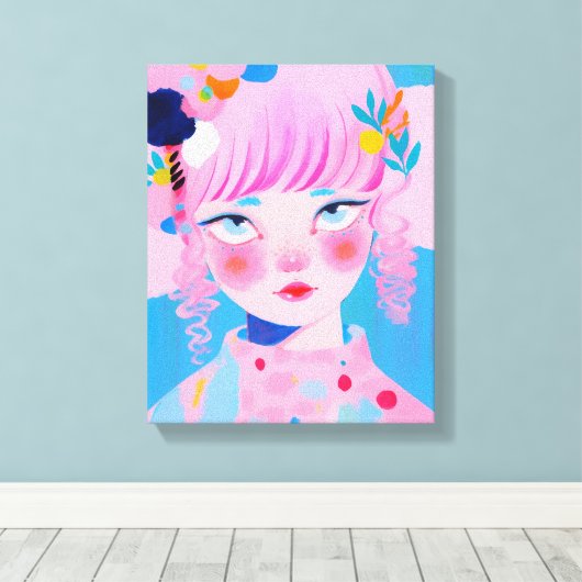 De circusclown canvas afdruk (Insitu (Houten vloer))