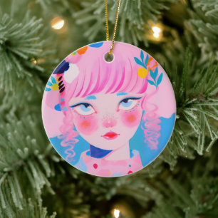 De circusclown keramisch ornament