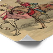 De circusoptocht ruiters te paard poster (Hoek)