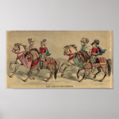 De circusprocessierriders op Horseback Poster (Voorkant)