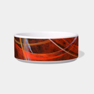 De cirkel doorbreken van de Abstracte Art Cat Bowl Voerbakje