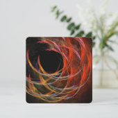 De cirkel doorbreken Vortex van Vuur Abstracte Kun Kaart (Staand voorkant)