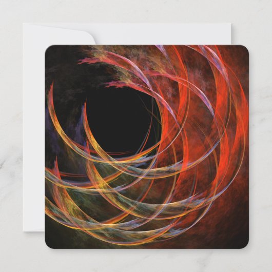 De cirkel doorbreken Vortex van Vuur Abstracte Kun Kaart (Voorkant)