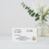 De cirkel van de Masons Visitekaartje (Staand voorkant)