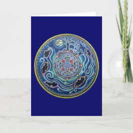 De cirkel van de Seizoenen valt Equinox Mandala Kaart