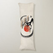 De Cirkel van Enso en Boom Bonsai op Canvas Lichaamskussen (Voorkant Verticaal)