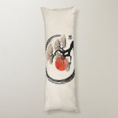 De Cirkel van Enso en Boom Bonsai op Canvas Lichaamskussen (Achterkant (Verticaal))