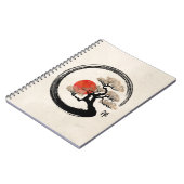 De Cirkel van Enso en Boom Bonsai op Canvas Notitieboek (Linkerzijde)