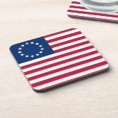 De cirkel van sterren, Amerikaanse vlag - Betsy Ro Bier Onderzetter (Linkerzijde)