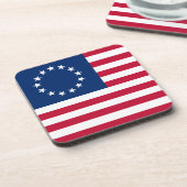 De cirkel van sterren, Amerikaanse vlag - Betsy Ro Bier Onderzetter (Linkerzijde)