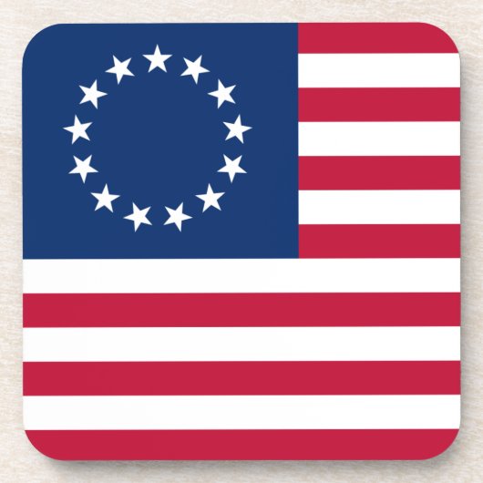 De cirkel van sterren, Amerikaanse vlag - Betsy Ro Bier Onderzetter (Voorkant)