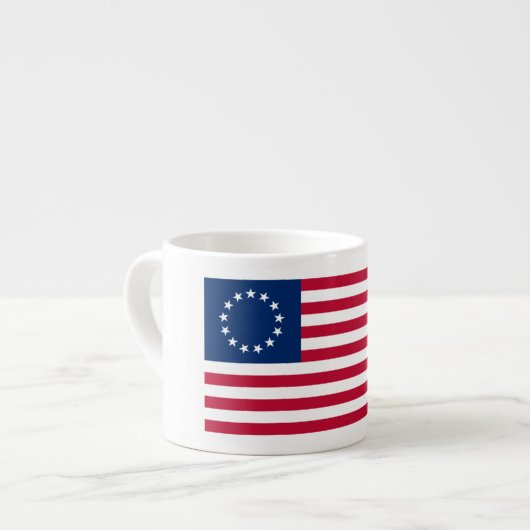 De cirkel van sterren, Amerikaanse vlag - Betsy Ro Espresso Kop (Links)