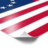 De cirkel van sterren, Amerikaanse vlag - Betsy Ro Foto Afdruk (Hoek)