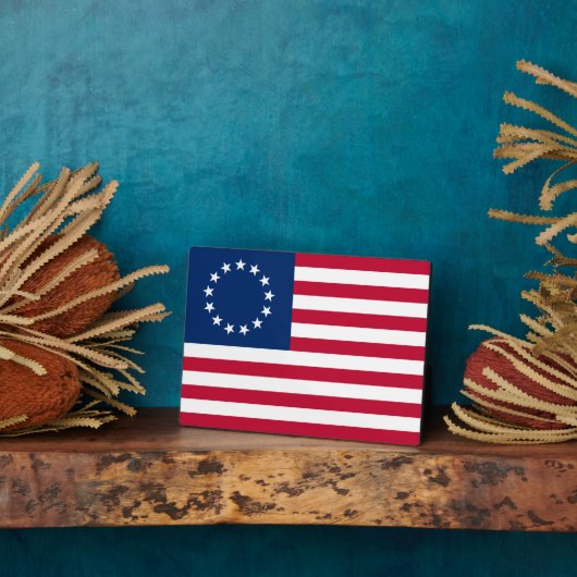 De cirkel van sterren, Amerikaanse vlag - Betsy Ro Fotoplaat (Zijkant)