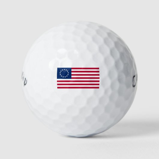 De cirkel van sterren, Amerikaanse vlag - Betsy Ro Golfballen (Voorkant)