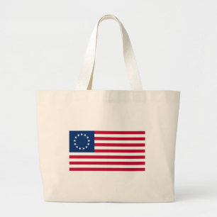 De cirkel van sterren, Amerikaanse vlag - Betsy Ro Grote Tote Bag
