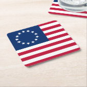 De cirkel van sterren, Amerikaanse vlag - Betsy Ro Kartonnen Onderzetters (Schuin)