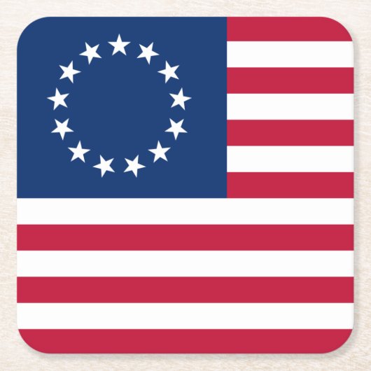 De cirkel van sterren, Amerikaanse vlag - Betsy Ro Kartonnen Onderzetters (Voorkant)