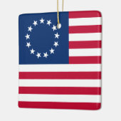 De cirkel van sterren, Amerikaanse vlag - Betsy Ro Keramisch Ornament (Links)